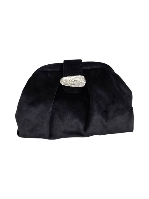 clutch donna in velluto nero Twenty Fourhaitch | ALUDRANERO